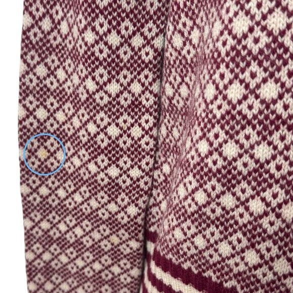 J. Crew Wool Argyle Crewneck Holiday Cabincore Cozy Nordic XS - Picture 5 of 11